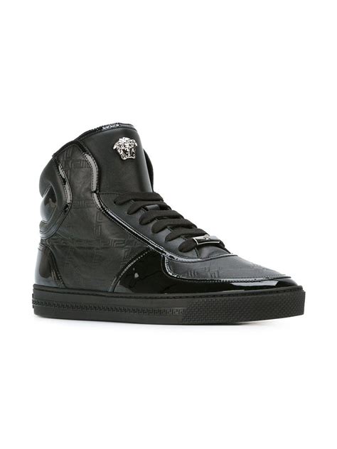 versace high tops black|versace high top vintage sneaker.